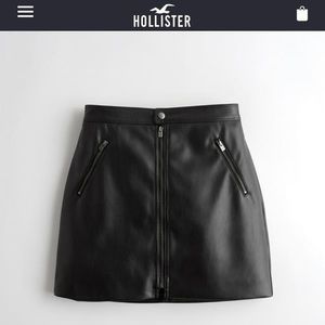 black leather skirt
